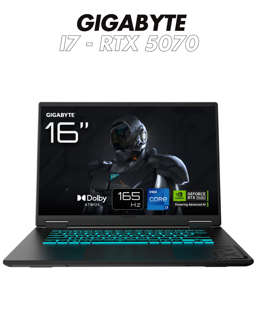 GIGABYTE GAMING NOTEBOOK 16" 165HZ, INTEL I7-13620H, RTX 5070 8GB GDDR7, 32GB DDR5, SSD 1TB NVMe, WINDOWS 11