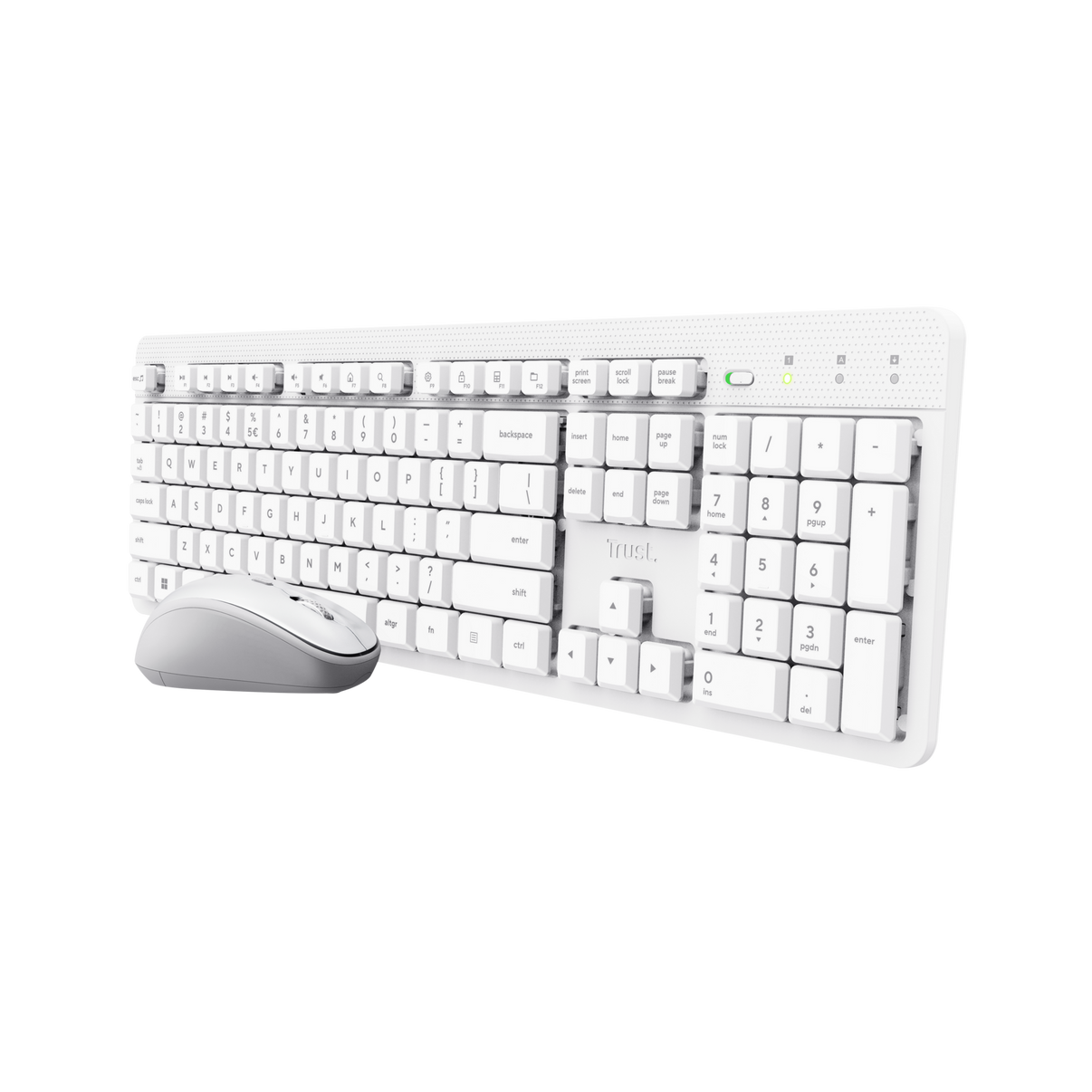 Trust Ody II kit tastiera e mouse wireless bianco