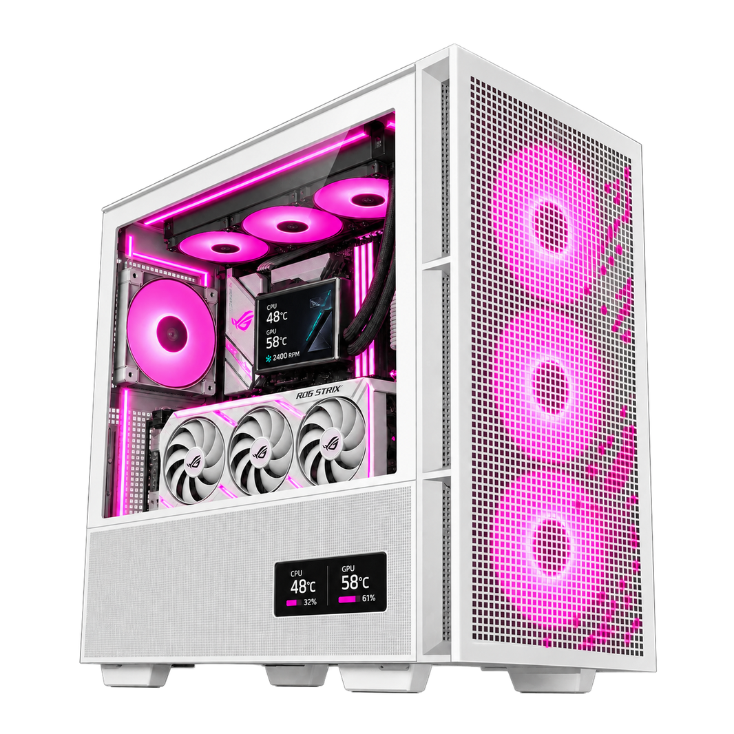 PC GAMING DEEPCOOL AURORA - RYZEN 7 7800X3D + RTX 5070 12GB GDDR7 + 32GB RAM DDR5 6000MHz + SSD M.2 NVMe 1TB