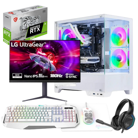 [PC+MONITOR+KIT] PC GAMING - RYZEN 5 + RTX 3050 8GB CUSTOM OC + MONITOR 180Hz 1ms  + KIT GAMING + 16GB RAM DDR4 3600MHz + SSD M.2 500GB