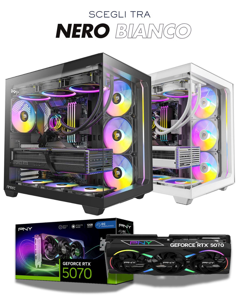 PC GAMING - RYZEN 5 9600X 5.4GHz + RTX 5070 12GB GDDR7 + 32GB RAM DDR5 6000MHz + SSD M2 1TB