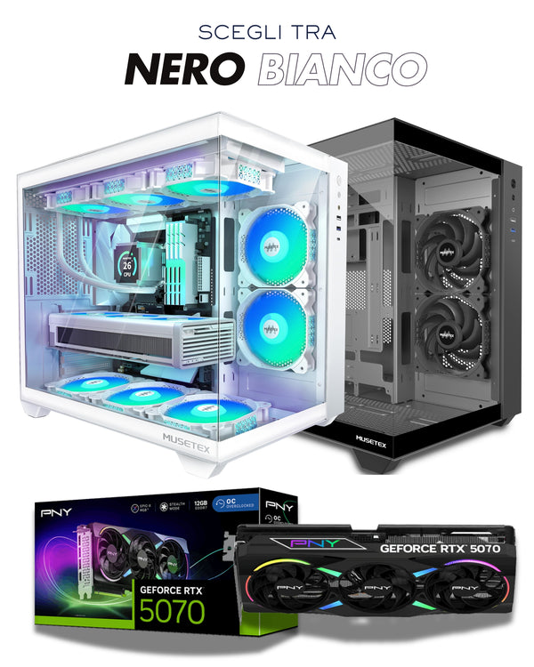 PC GAMING - INTEL CORE i9 14900K 24 CORE + RTX 5070 12GB GDDR7 - 32GB RAM DDR5 6000MHz  cl30 + SSD M2 1TB