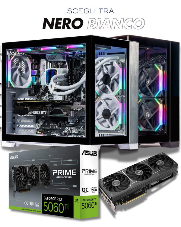 PC GAMING - RYZEN 5 9600X 5.4GHz + RTX 5060Ti 8GB GDDR7 + 16GB RAM DDR5 5600MHz + SSD M2 1TB
