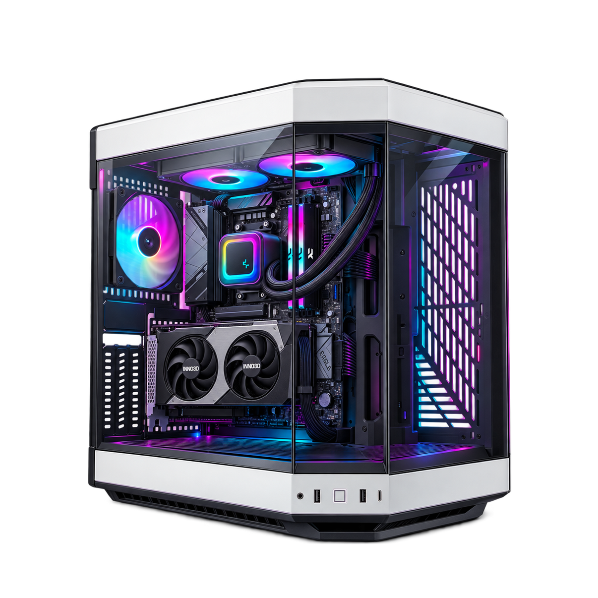 PC GAMING GLASS PHANTOM — render illustrativo della configurazione