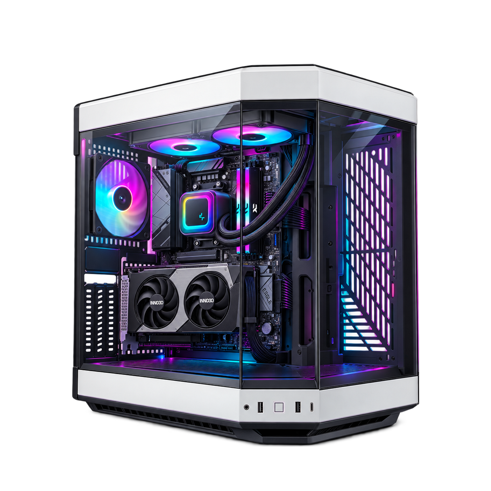 PC GAMING GLASS PHANTOM — render illustrativo della configurazione
