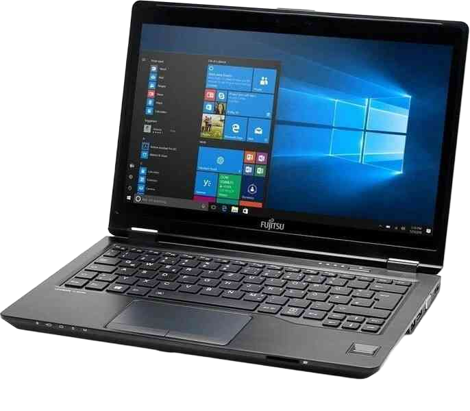 Notebook Fujitsu LifeBook U748 ricondizionato, vista tre quarti