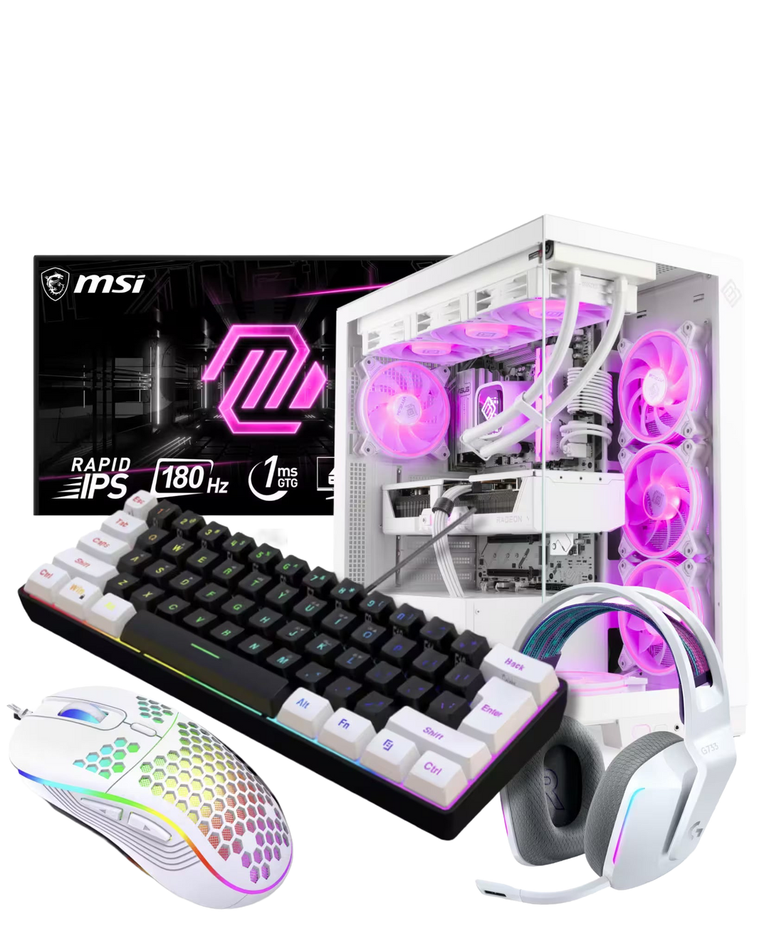 Bundle PC Gaming Minimal Gamers con RX 9060 XT, monitor MSI 180Hz e kit gaming
