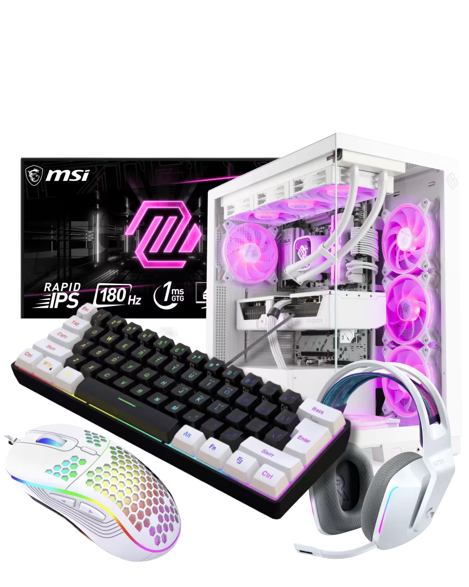 Bundle PC Gaming Minimal Gamers con RX 9060 XT, monitor MSI 180Hz e kit gaming