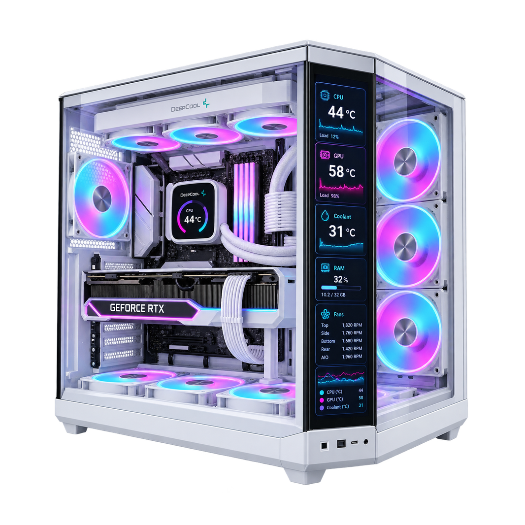 PC Gaming ARMAGEDDON con RTX 5090, display temperature e case configurabile fra 27 modelli