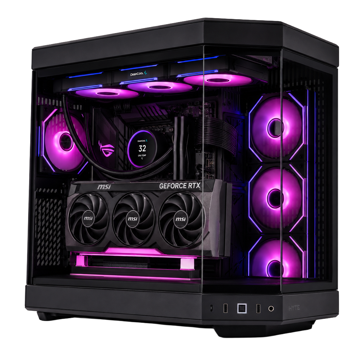 PC Gaming HELLFIRE Minimal Gamers — vista prodotto trasparente
