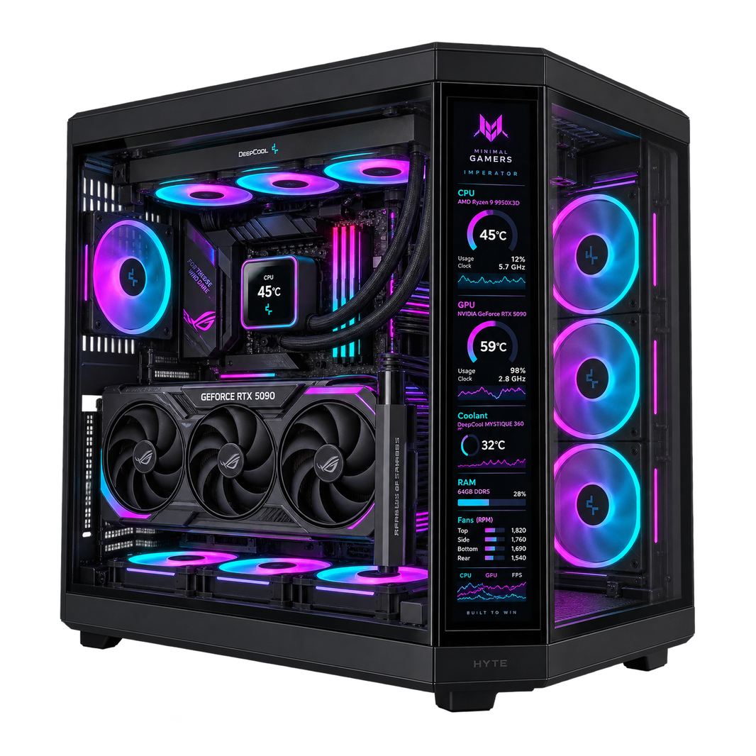 PC Gaming IMPERATOR con RTX 5090, display temperature e case configurabile fra 27 modelli