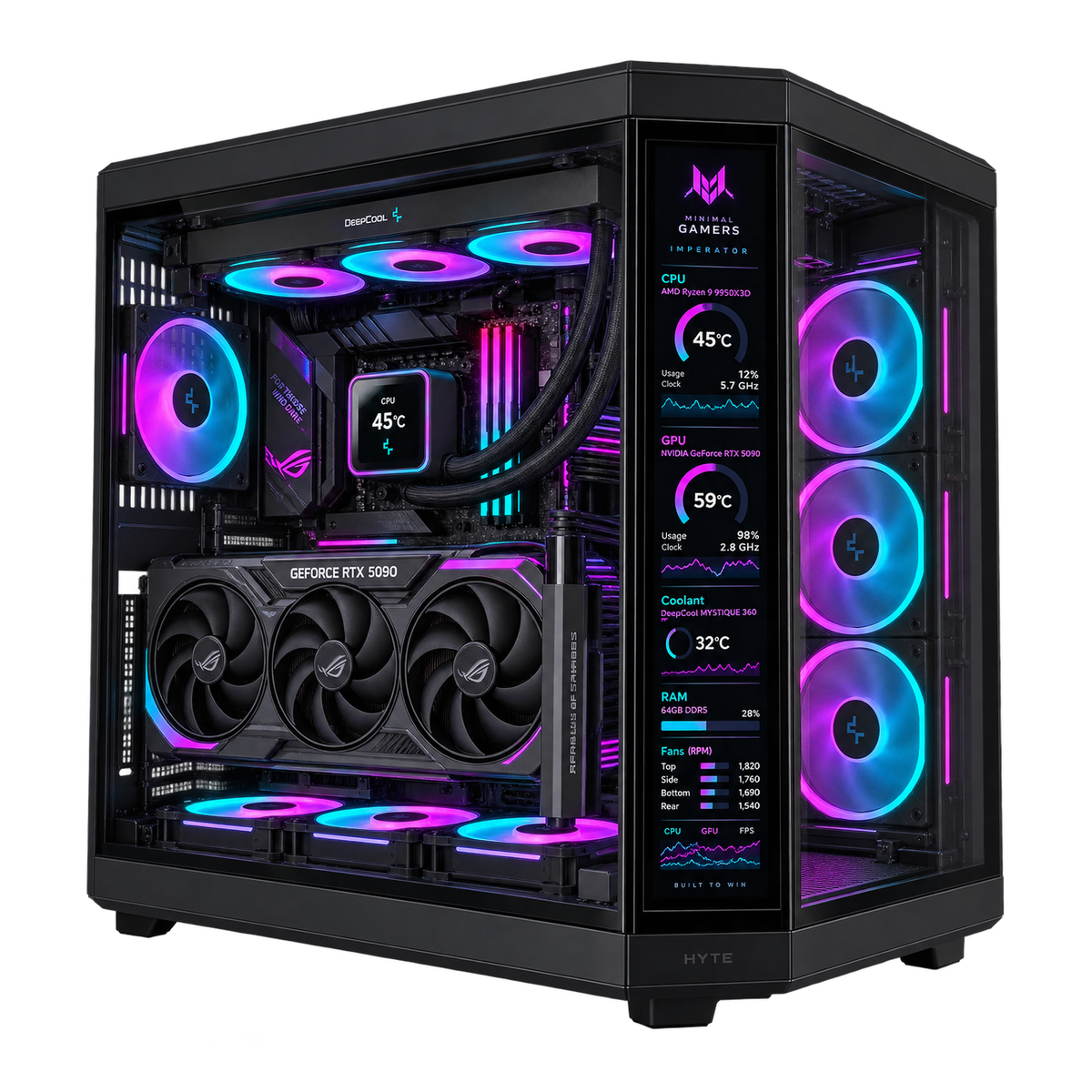 PC Gaming IMPERATOR con RTX 5090, display temperature e case configurabile fra 27 modelli