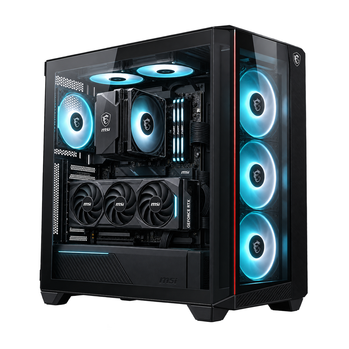 PC Gaming MSI FALCON con RTX 5060 Ti, doppio vetro e case configurabile fra 27 modelli