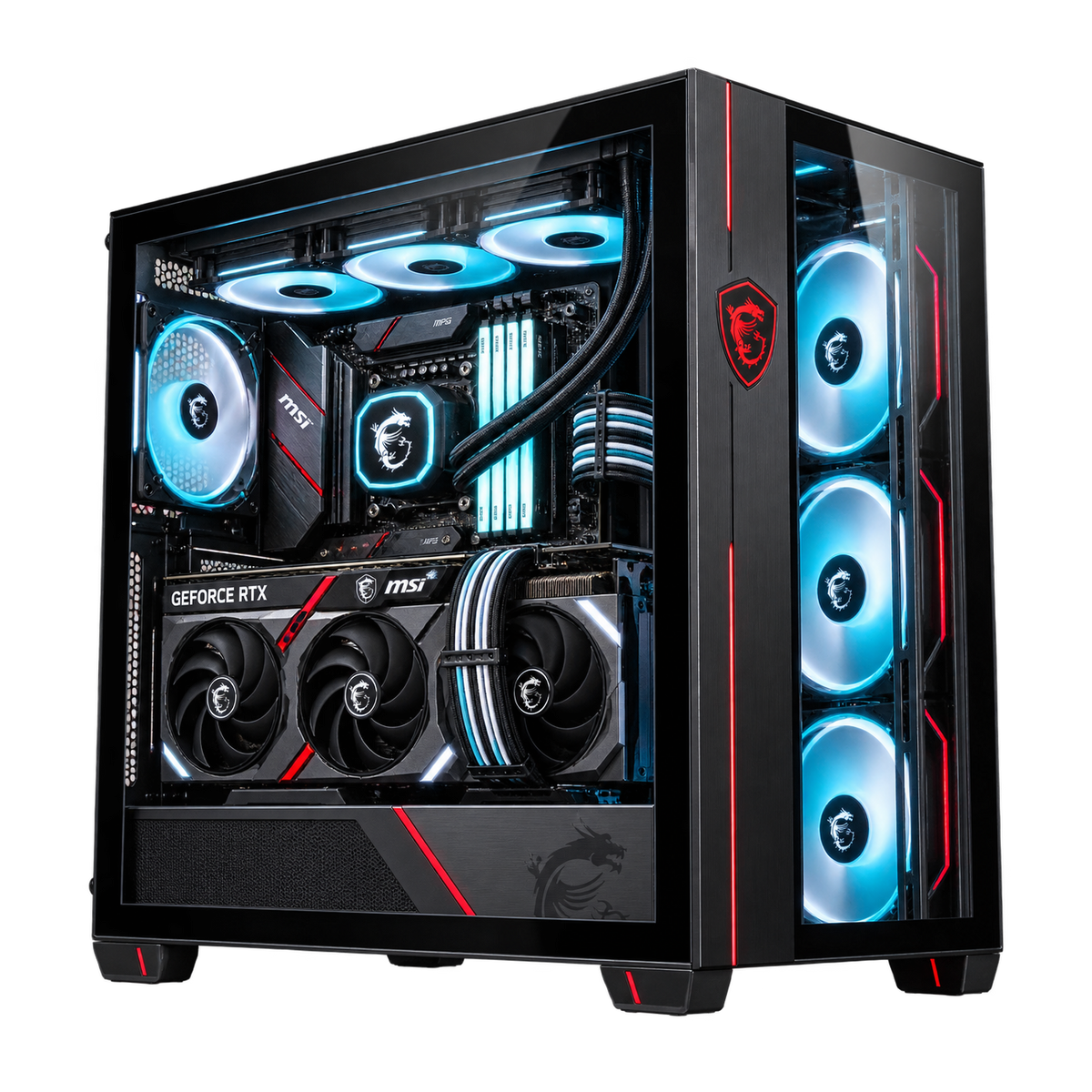 PC Gaming MSI LEVIATHAN con RTX 5080 e AIO 360, doppio vetro e case configurabile fra 27 modelli