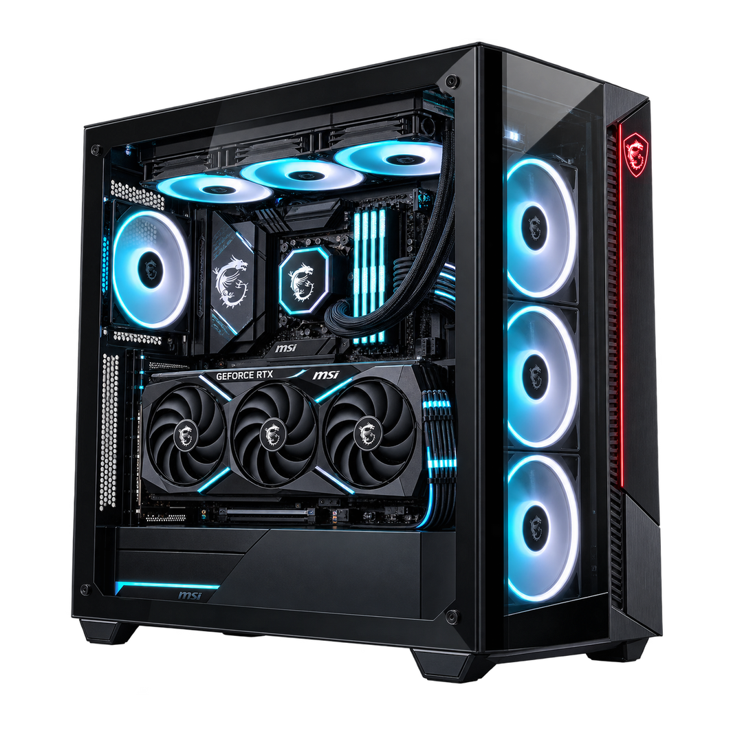 MSI ODIN - PC GAMING INTEL CORE i9-14900KF + RTX 5070 12GB GDDR7 + 32GB RAM DDR5 6000MHz + SSD M.2 NVMe 1TB + AIO 360 LIQUIDO