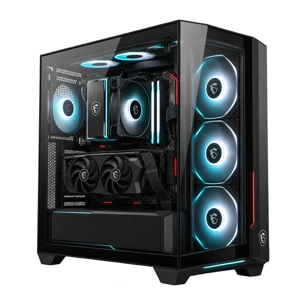 MSI TEMPEST - PC GAMING RYZEN 5 9600X + RTX 5060 8GB GDDR7 + 16GB RAM DDR5 5600MHz + SSD M.2 NVMe 500GB