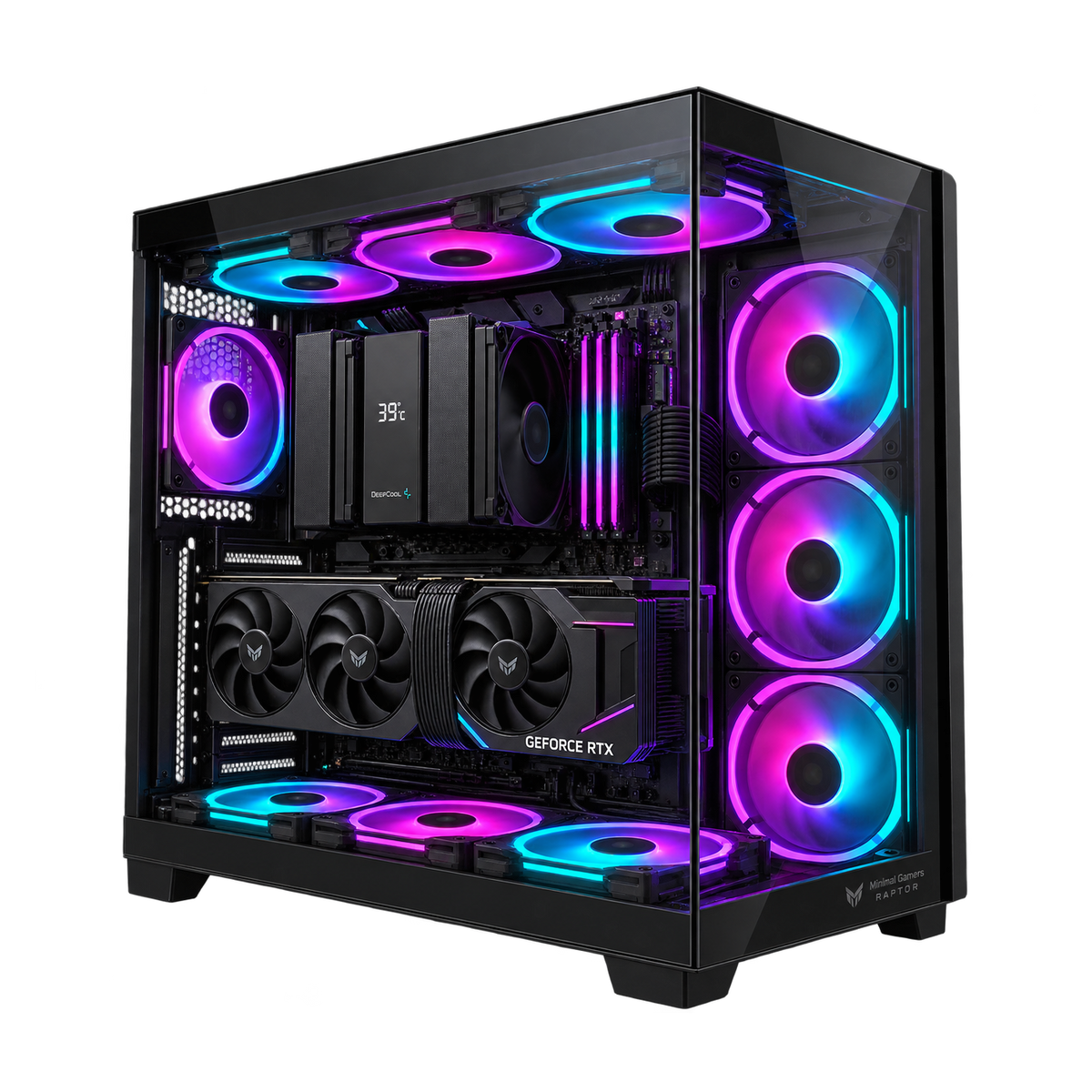 PC Gaming RAPTOR con RTX 5060 Ti, doppio vetro e case configurabile fra 27 modelli