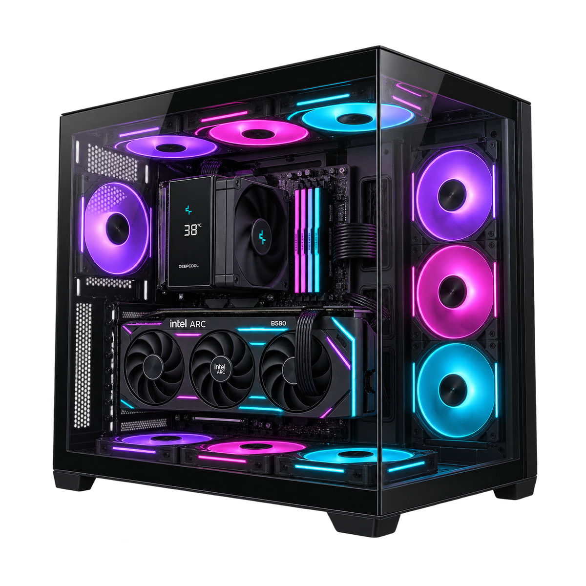 PC Gaming VOLT con Intel Arc B580, doppio vetro e case configurabile fra 27 modelli