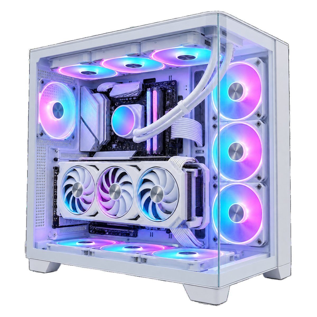 PC Custom Vanguard White dual chamber Ryzen 7 9800X3D RTX 5060 Ti