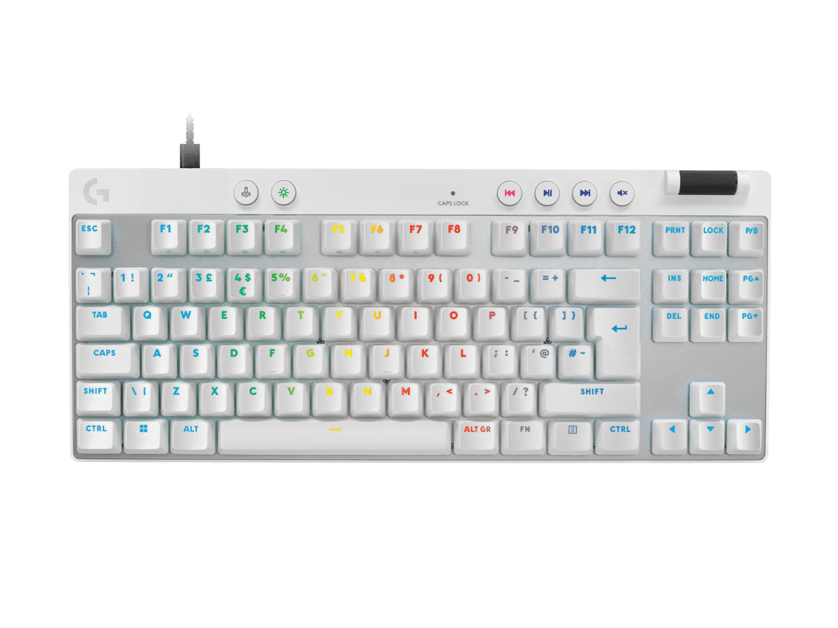 Logitech G PRO X TKL RAPID - Tastiera gaming meccanica tenkeyless, bianco