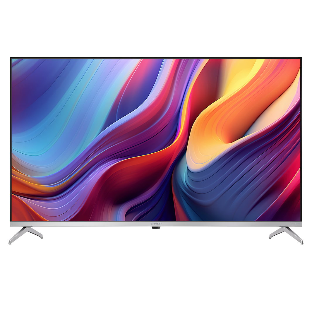 Sharp 43GP6265E TV QLED 43 pollici 4K Google TV, vista frontale scontornata