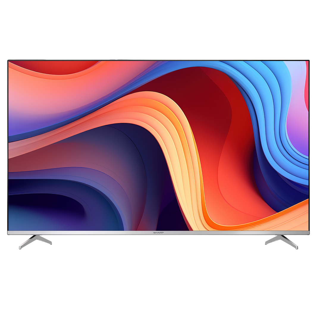 Sharp 55GP6260E TV QLED 55 pollici 4K Google TV, vista frontale scontornata