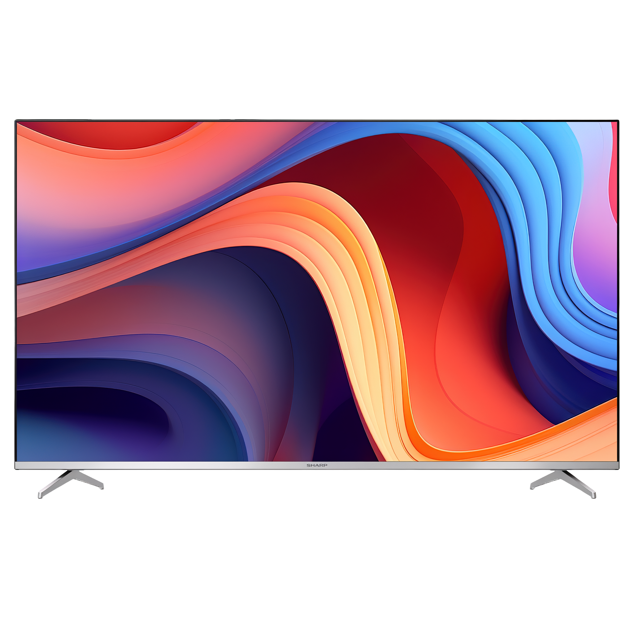 Sharp 55GP6260E TV QLED 55 pollici 4K Google TV, vista frontale scontornata